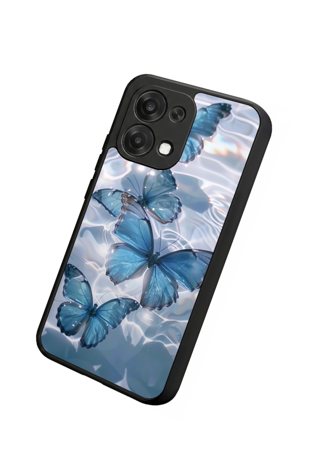 Oppo A6 Pro Uyumlu Kelebek Tasarımlı Glossy Premium Kılıf