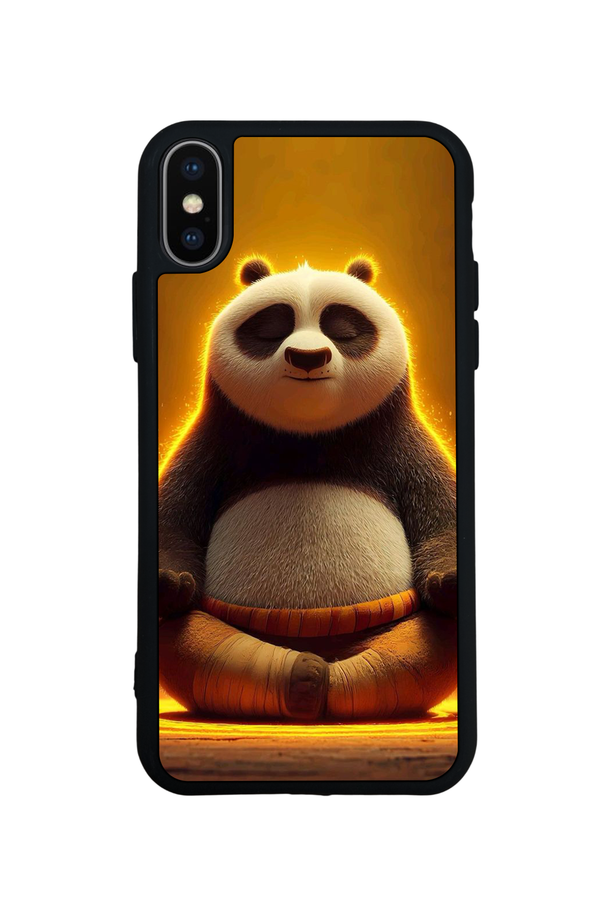 iPhone X/ XS Uyumlu Kung Fu Panda Tasarımlı Glossy Premium Kılıf