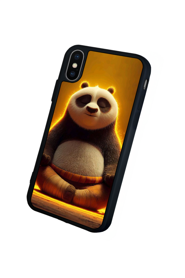 iPhone X/ XS Uyumlu Kung Fu Panda Tasarımlı Glossy Premium Kılıf