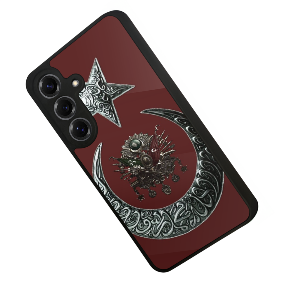 Samsung Galaxy S25 Uyumlu Osmanli Tugrasi Tasarımlı Glossy Premium Kılıf