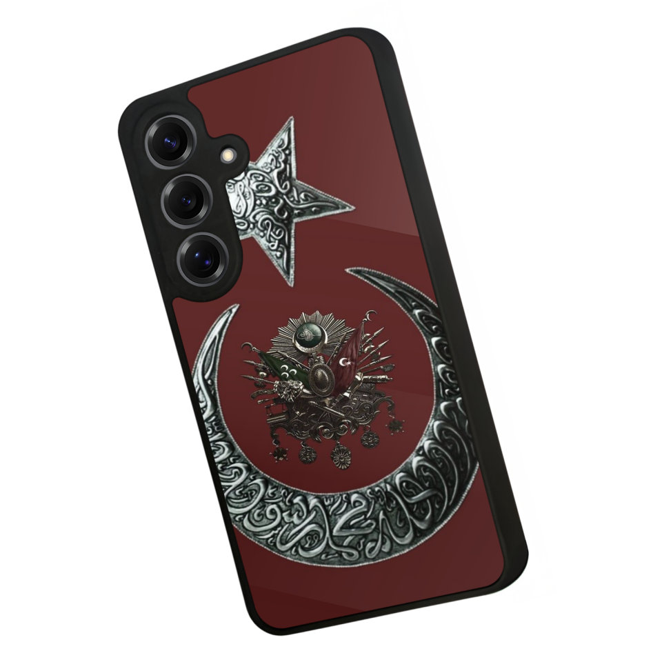 Samsung Galaxy S25 Uyumlu Osmanli Tugrasi Tasarımlı Glossy Premium Kılıf