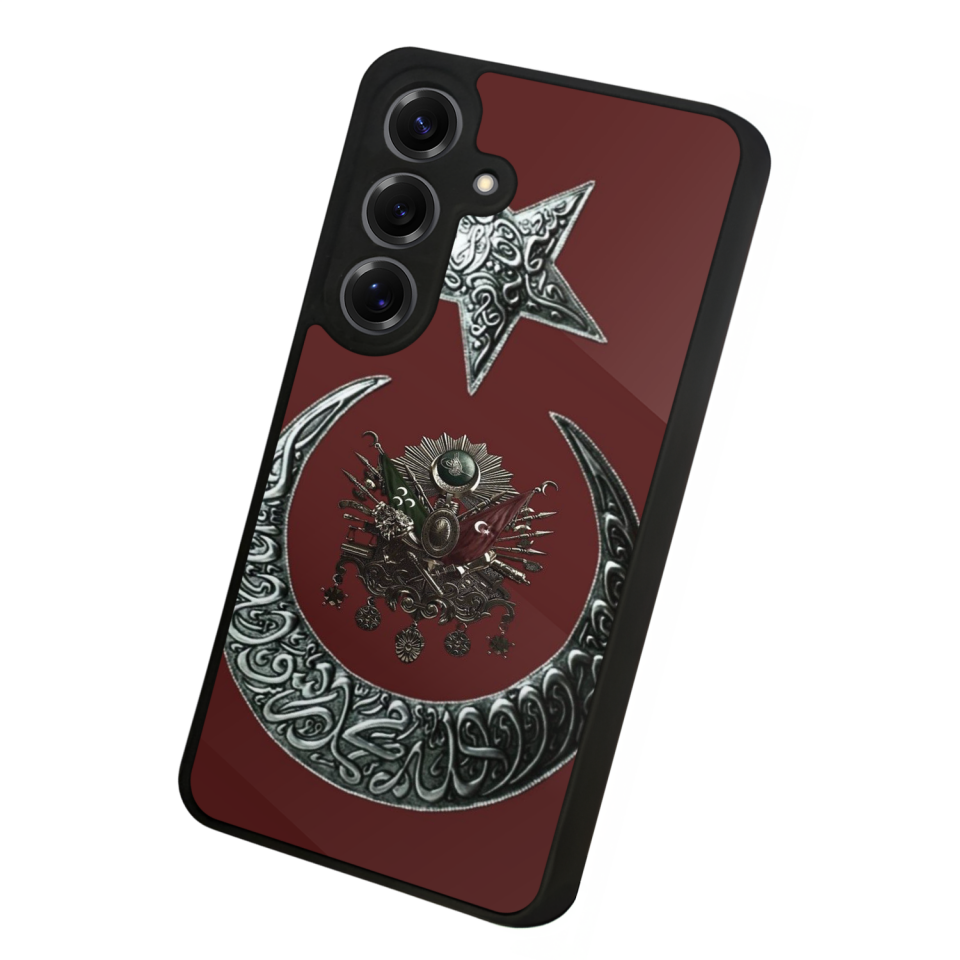Samsung Galaxy S25 Uyumlu Osmanli Tugrasi Tasarımlı Glossy Premium Kılıf