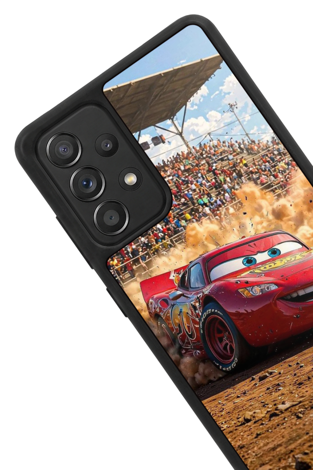 Samsung Galaxy A72 Uyumlu Şimsek McQueen Tasarımlı Glossy Premium Kılıf