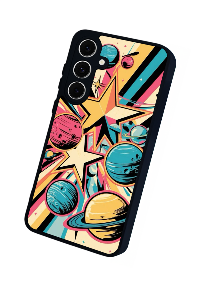 Samsung Galaxy A16 Uyumlu Uzay Tasarımlı Glossy Premium Kılıf