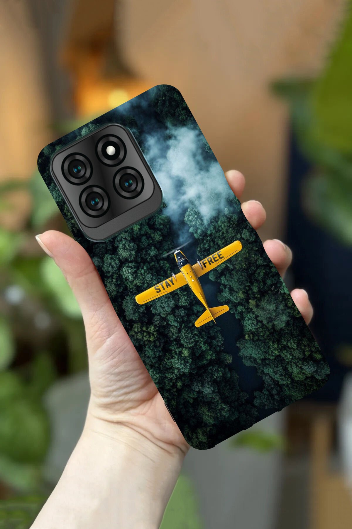 Reeder S71 Uyumlu Kamera Korumalı Uçak Desenli HD Baskılı Silikon Kılıf