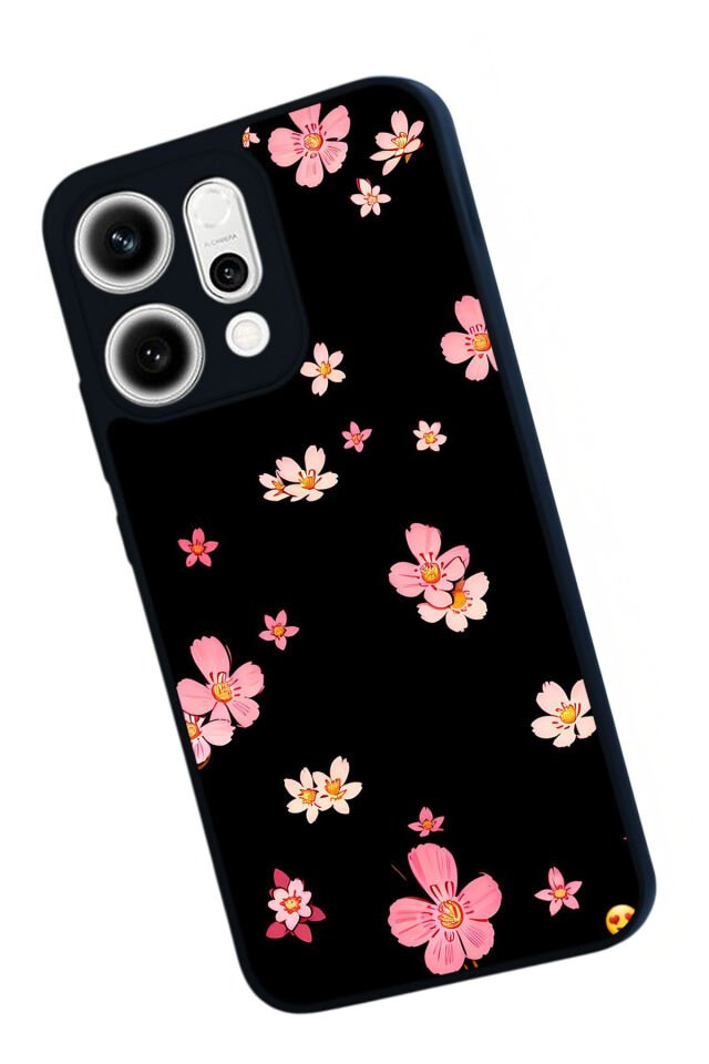Oppo Reno 14 Uyumlu Floral Tasarımlı Glossy Premium Kılıf