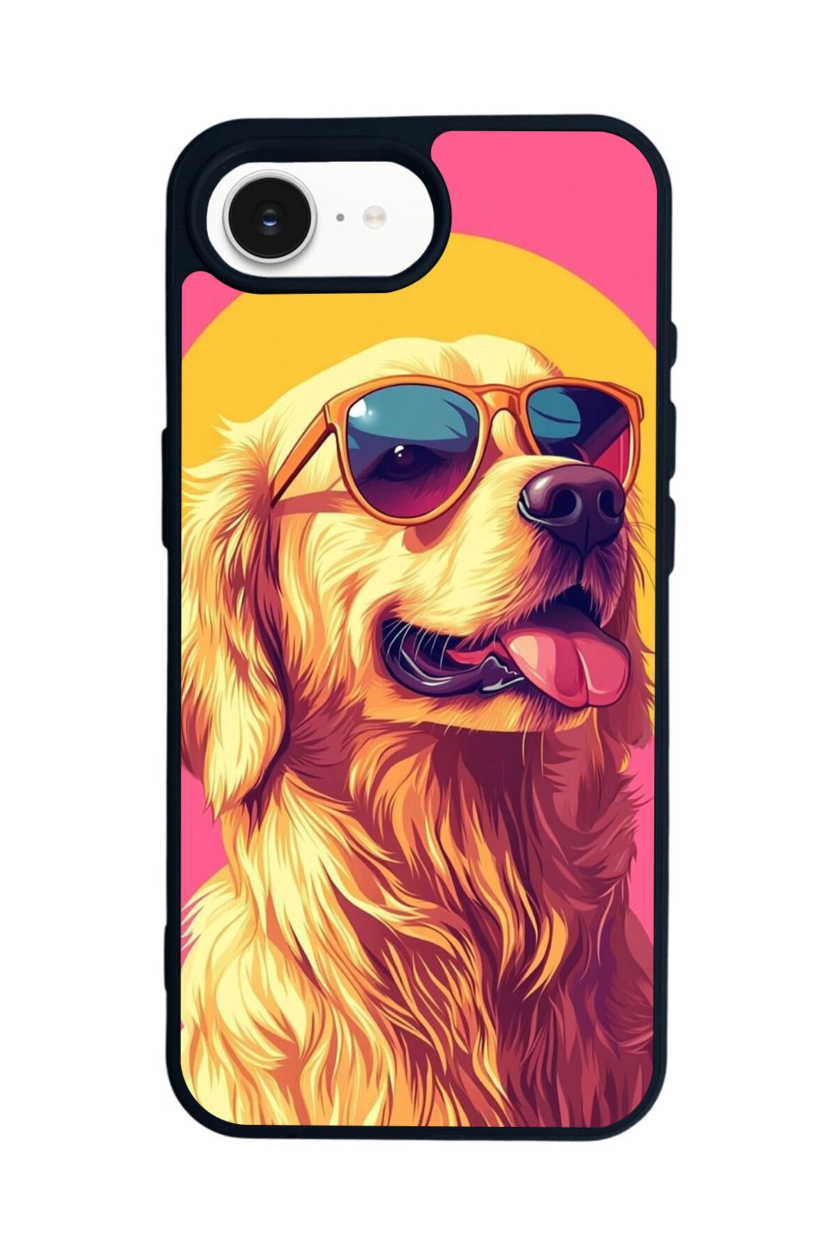 iPhone 16E Uyumlu Golden Kopek Tasarımlı Glossy Premium Kılıf