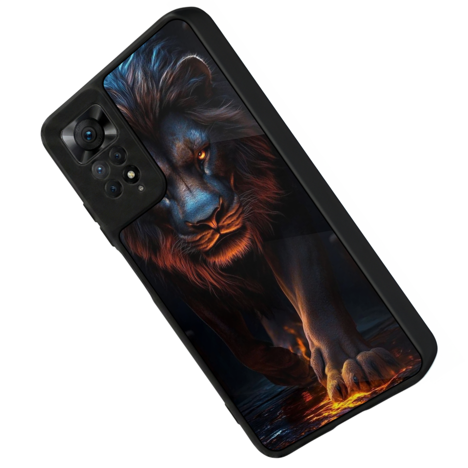Xiaomi Redmi Note 12 Pro Uyumlu Aslan Tasarımlı Glossy Premium Kılıf