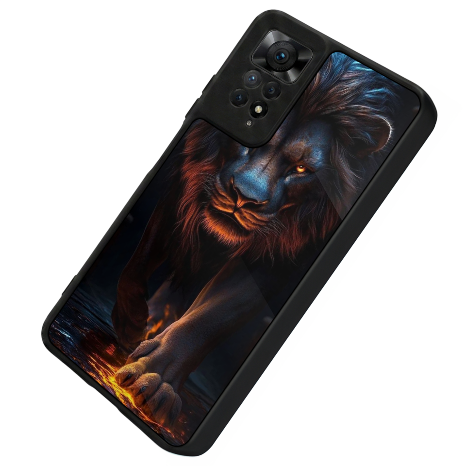 Xiaomi Redmi Note 12 Pro Uyumlu Aslan Tasarımlı Glossy Premium Kılıf