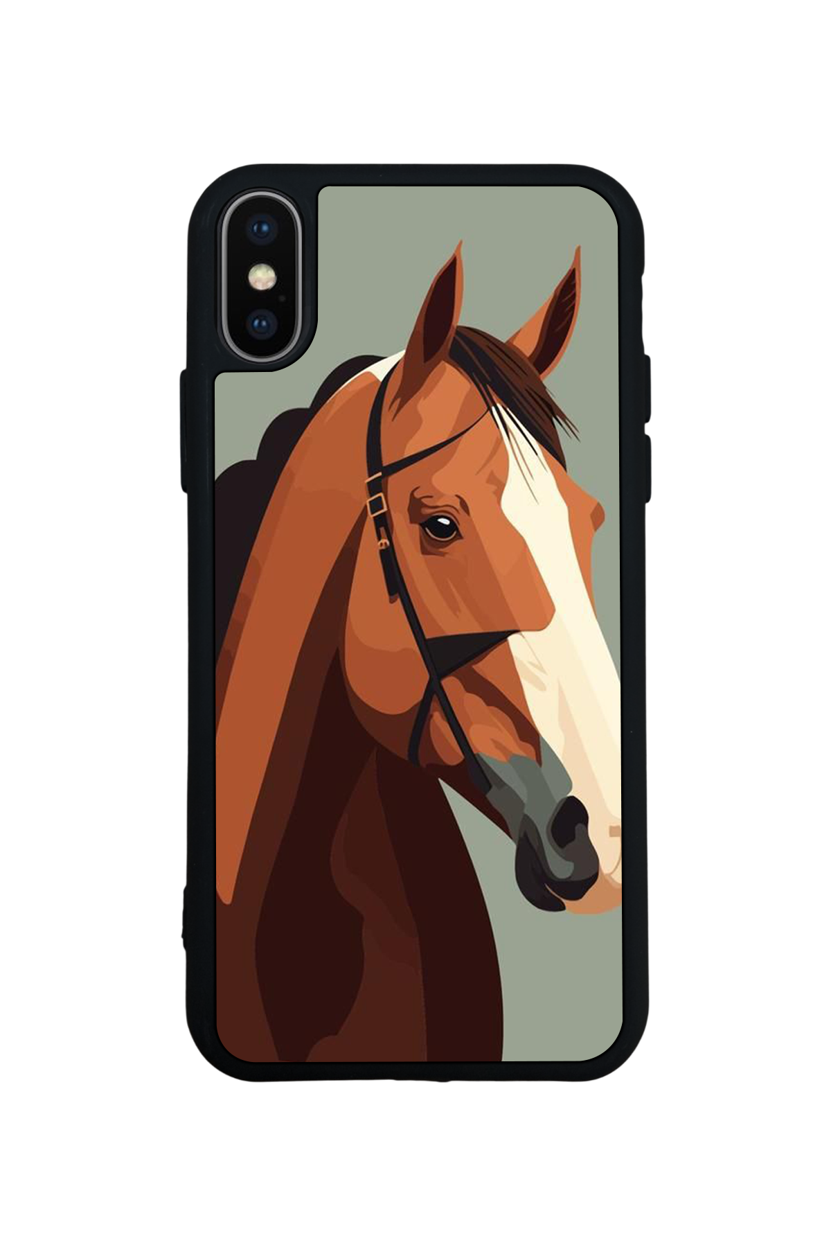 iPhone XS Max Uyumlu At Horse Tasarımlı Glossy Premium Kılıf