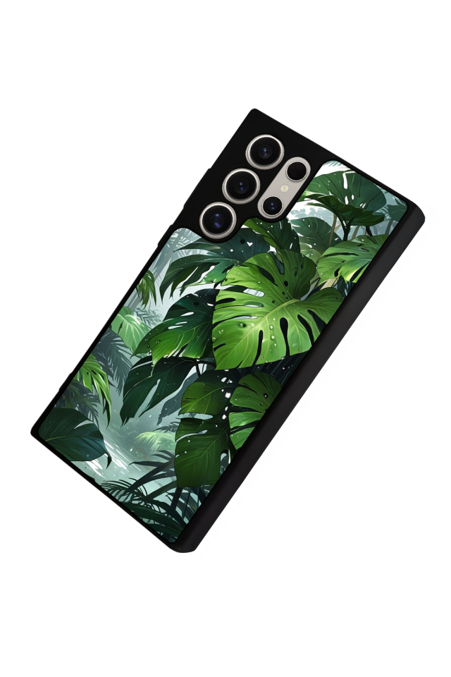 Samsung Galaxy S23 Ultra Uyumlu Botanik Tasarımlı Glossy Premium Kılıf