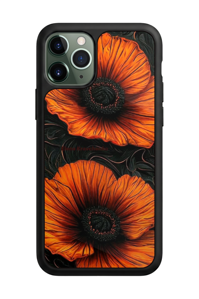 iPhone 11 Pro Uyumlu Botanik Tasarımlı Glossy Premium Kılıf