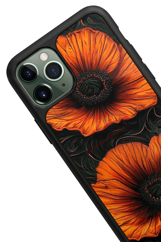 iPhone 11 Pro Uyumlu Botanik Tasarımlı Glossy Premium Kılıf