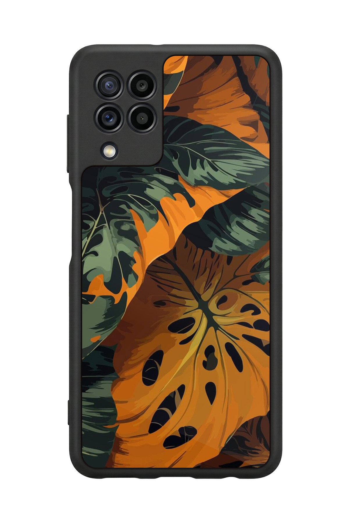 Samsung Galaxy M22 Uyumlu Botanik Tasarımlı Glossy Premium Kılıf