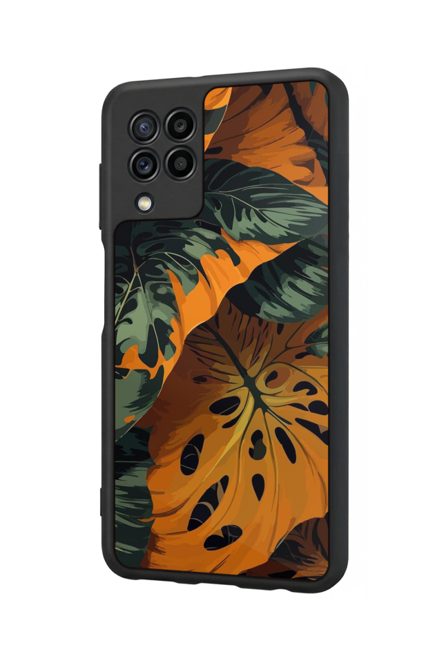 Samsung Galaxy M22 Uyumlu Botanik Tasarımlı Glossy Premium Kılıf