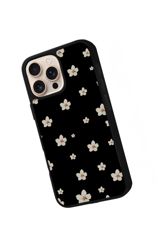 iPhone 15 Pro Max Uyumlu Cicek Tasarımlı Glossy Premium Kılıf