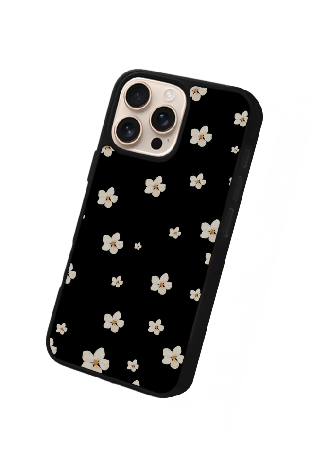 iPhone 15 Pro Max Uyumlu Cicek Tasarımlı Glossy Premium Kılıf