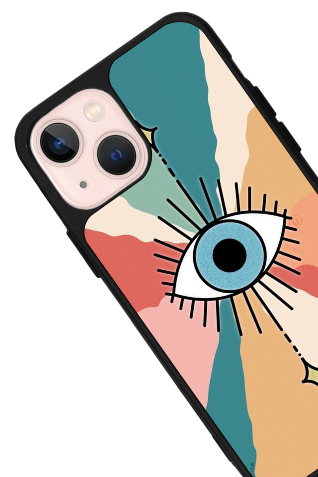 iPhone 13/14 Uyumlu Göz Tasarımlı Glossy Premium Kılıf