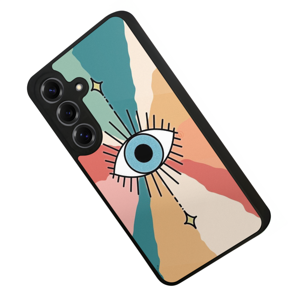 Samsung Galaxy S25 Uyumlu Göz Tasarımlı Glossy Premium Kılıf