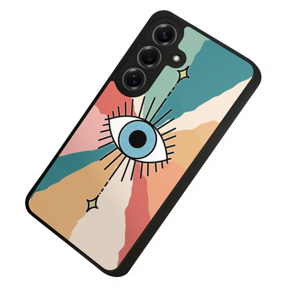 Samsung Galaxy S25 Uyumlu Göz Tasarımlı Glossy Premium Kılıf