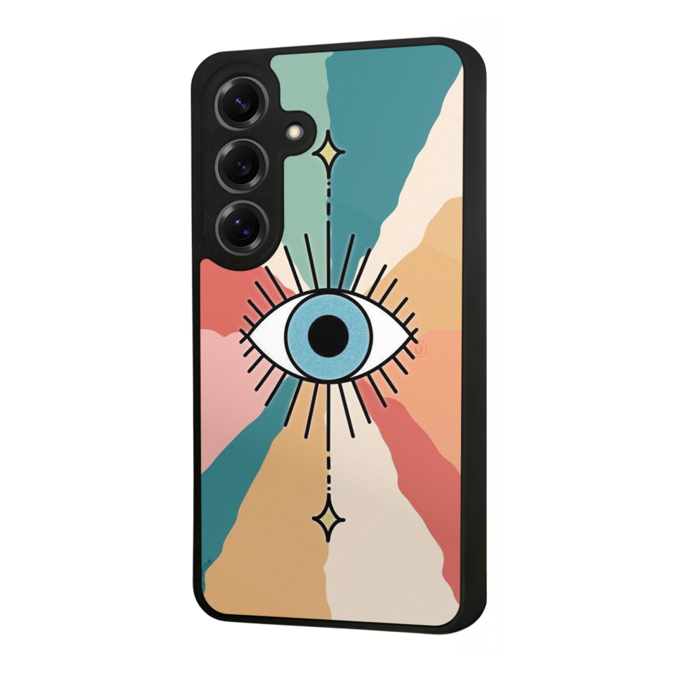 Samsung Galaxy S25 Uyumlu Göz Tasarımlı Glossy Premium Kılıf