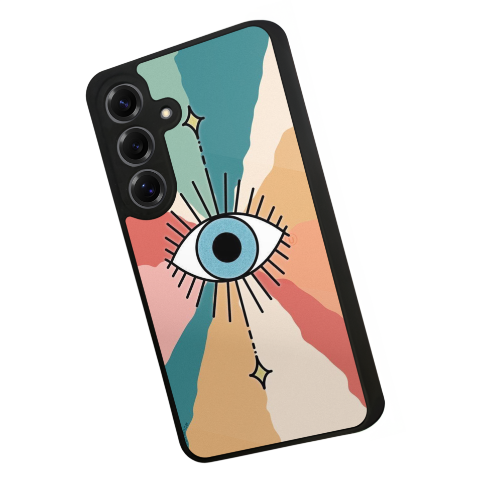 Samsung Galaxy S25 Uyumlu Göz Tasarımlı Glossy Premium Kılıf