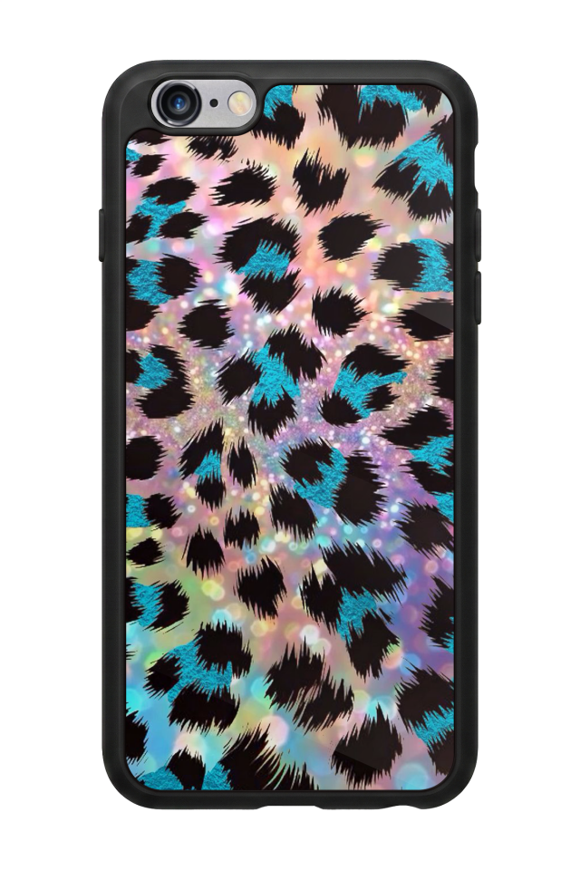 iPhone 6s Plus Uyumlu Hologram Leopar Tasarımlı Glossy Premium Kılıf