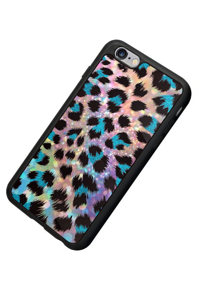 iPhone 6s Plus Uyumlu Hologram Leopar Tasarımlı Glossy Premium Kılıf
