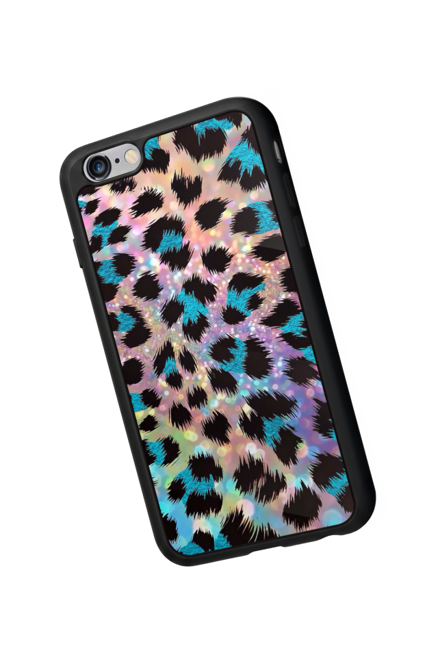 iPhone 6s Plus Uyumlu Hologram Leopar Tasarımlı Glossy Premium Kılıf