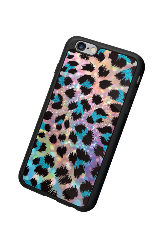 iPhone 6s Plus Uyumlu Hologram Leopar Tasarımlı Glossy Premium Kılıf
