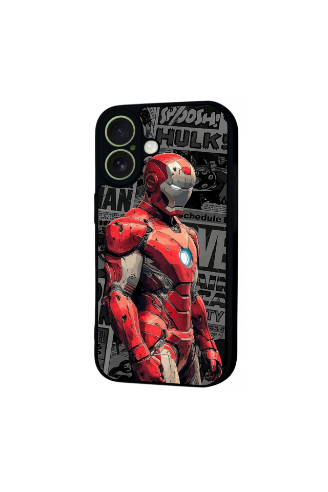 iPhone 17 Uyumlu  Iron Man ( Demir Adam ) Tasarımlı Glossy Premium Kılıf
