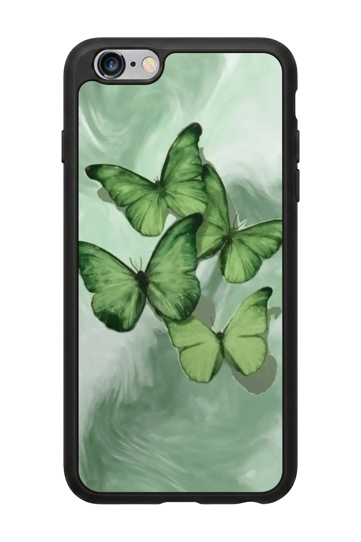 iPhone 6 Plus Uyumlu Kelebek Tasarımlı Glossy Premium Kılıf