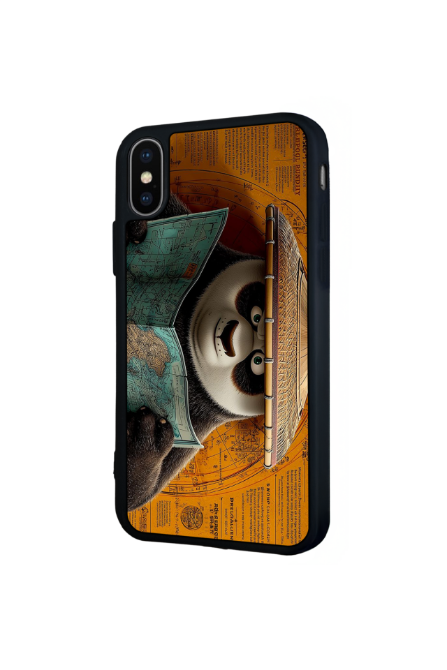 iPhone X/ XS Uyumlu Kung Fu Panda Tasarımlı Glossy Premium Kılıf
