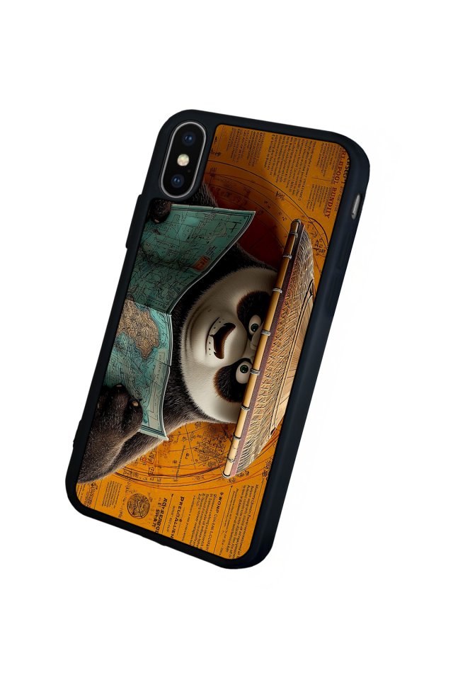 iPhone X/ XS Uyumlu Kung Fu Panda Tasarımlı Glossy Premium Kılıf