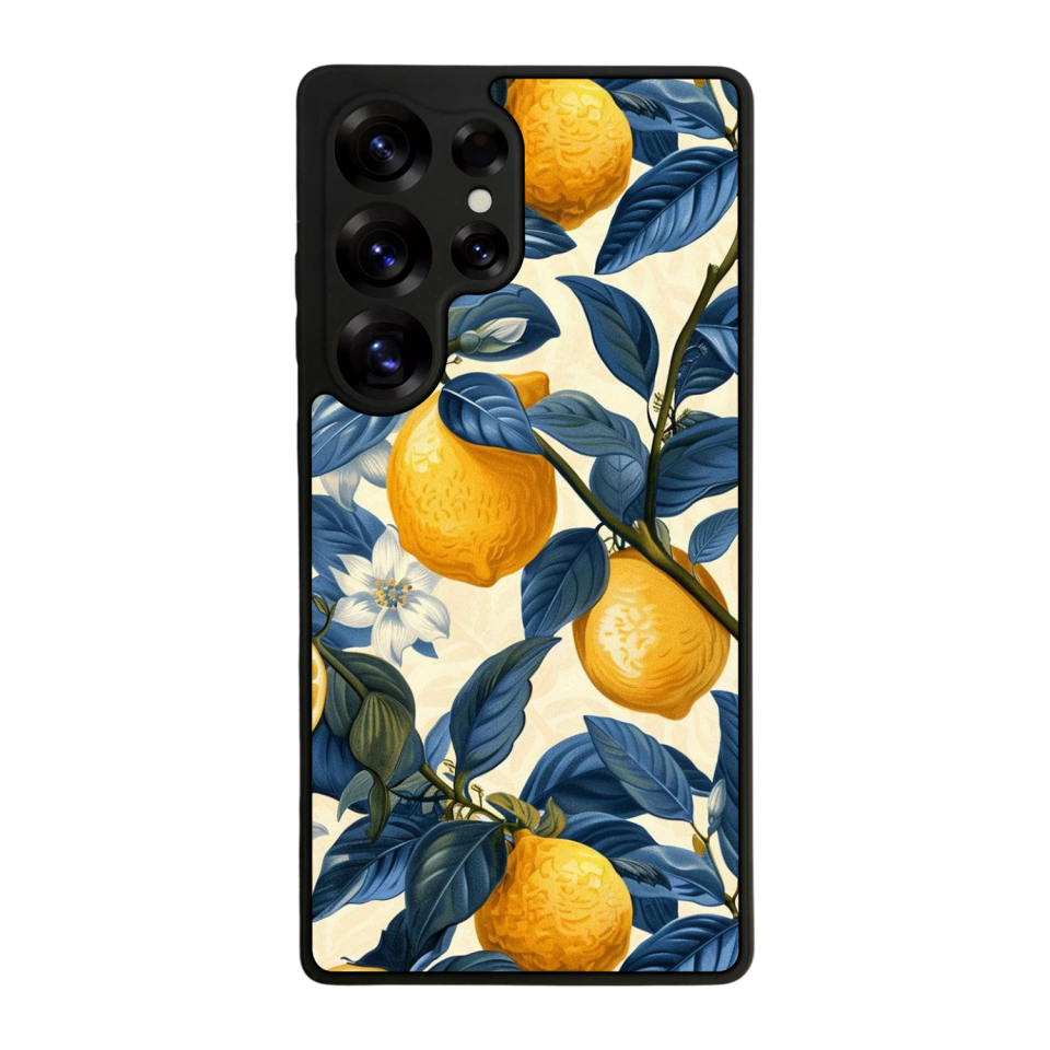 Samsung Galaxy S25 Ultra Uyumlu Limon Tasarımlı Glossy Premium Kılıf