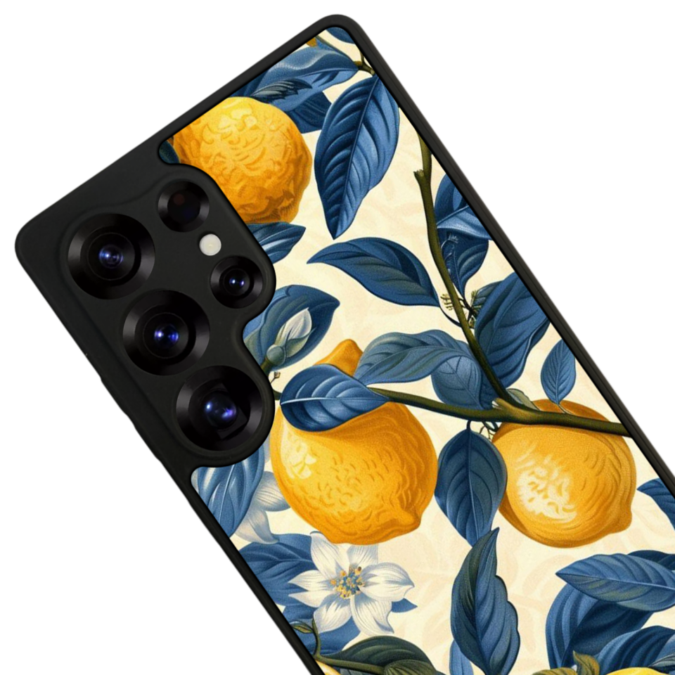 Samsung Galaxy S25 Ultra Uyumlu Limon Tasarımlı Glossy Premium Kılıf