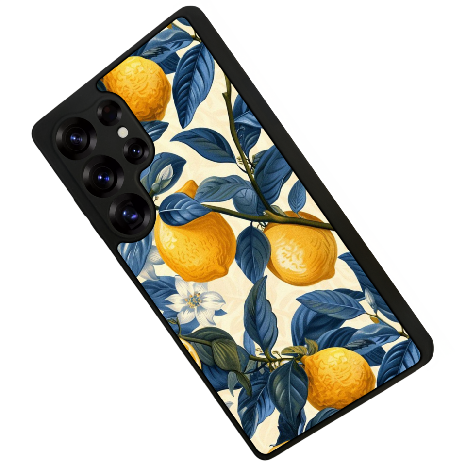 Samsung Galaxy S25 Ultra Uyumlu Limon Tasarımlı Glossy Premium Kılıf