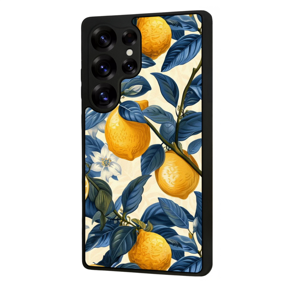 Samsung Galaxy S25 Ultra Uyumlu Limon Tasarımlı Glossy Premium Kılıf