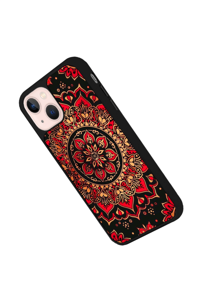 iPhone 15 Plus Uyumlu Mandala Tasarımlı Glossy Premium Kılıf