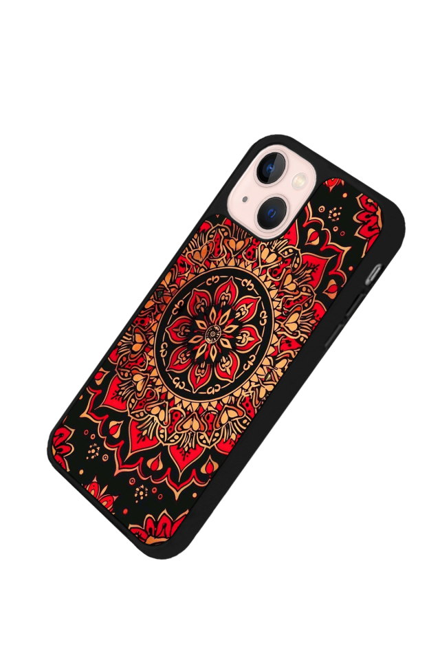 iPhone 15 Plus Uyumlu Mandala Tasarımlı Glossy Premium Kılıf