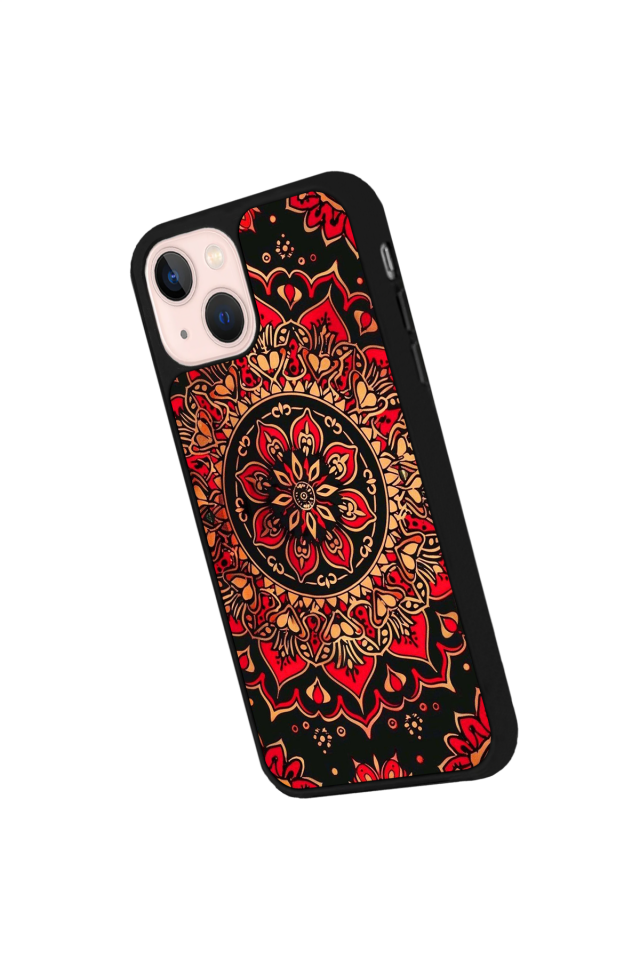 iPhone 15 Plus Uyumlu Mandala Tasarımlı Glossy Premium Kılıf
