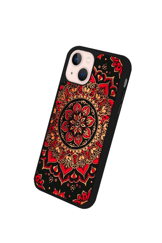 iPhone 15 Plus Uyumlu Mandala Tasarımlı Glossy Premium Kılıf