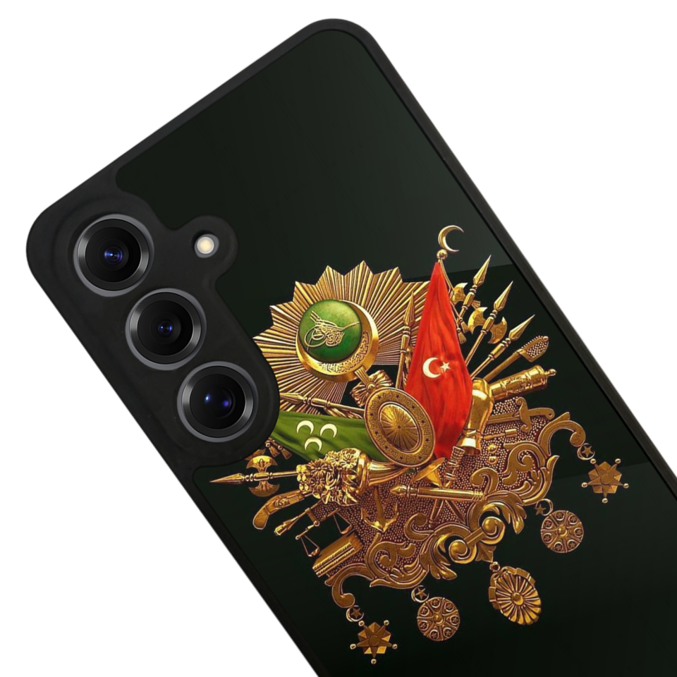 Samsung Galaxy S25 Uyumlu Osmanli Tugrasi Tasarımlı Glossy Premium Kılıf