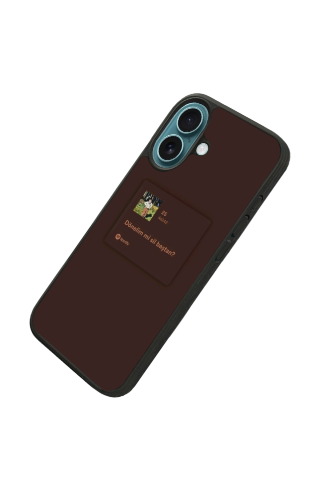 iPhone 16 Uyumlu Sarki Sozleri Tasarımlı Glossy Premium Kılıf