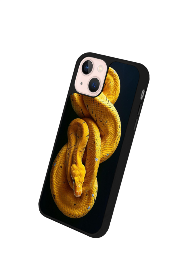 iPhone 13/14 Uyumlu Yılan Tasarımlı Glossy Premium Kılıf