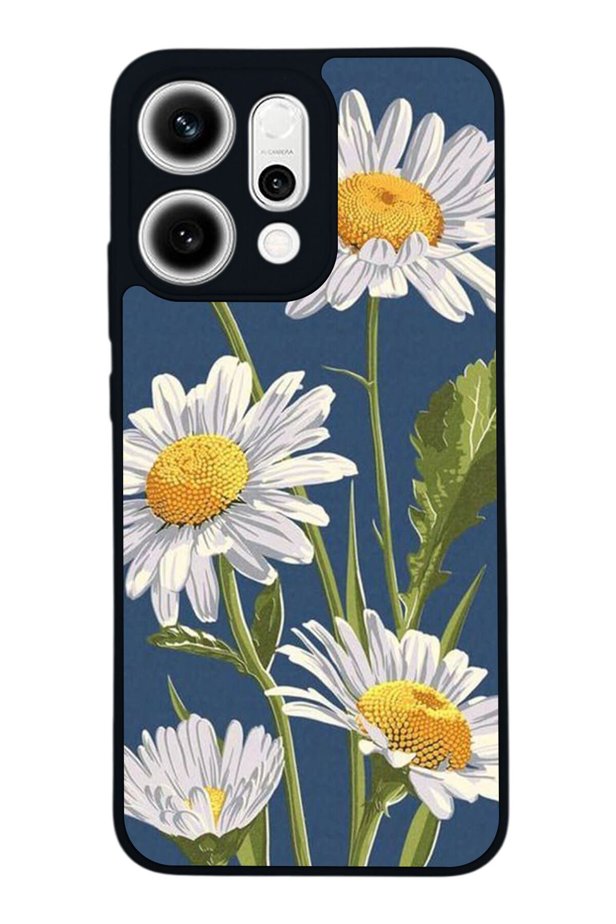 Oppo Reno 14 Uyumlu Papatya Tasarımlı Glossy Premium Kılıf