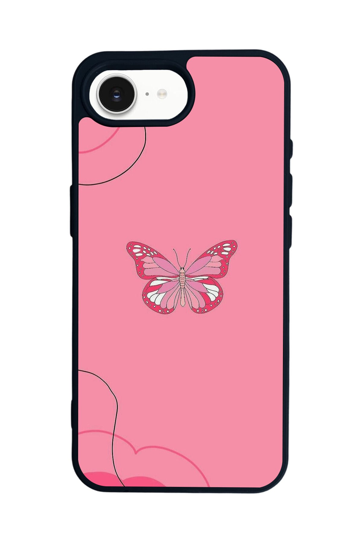iPhone 16E Uyumlu Kelebek Tasarımlı Glossy Premium Kılıf