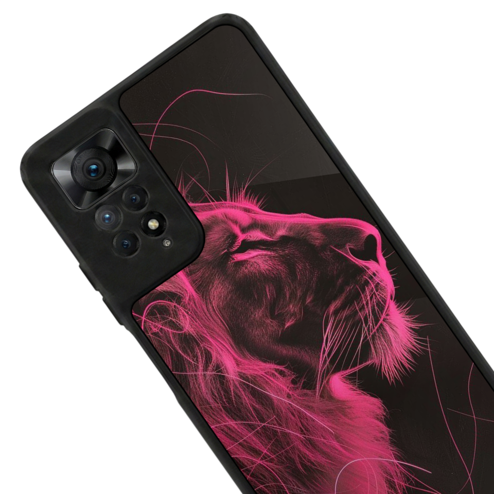 Xiaomi Redmi Note 12 Pro Uyumlu Aslan Tasarımlı Glossy Premium Kılıf