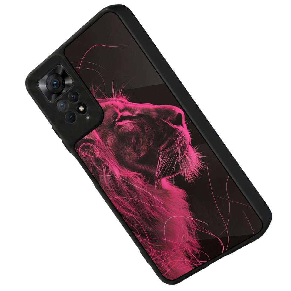 Xiaomi Redmi Note 12 Pro Uyumlu Aslan Tasarımlı Glossy Premium Kılıf