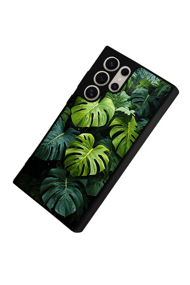 Samsung Galaxy S23 Ultra Uyumlu Botanik Tasarımlı Glossy Premium Kılıf